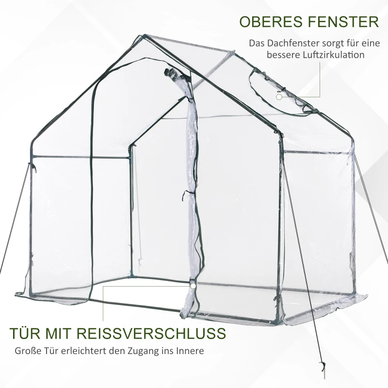 Tunnelkas kweekkas kas tomatenkas raam staal 180 x 105 x 165 cm