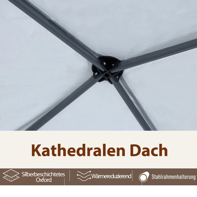 Paviljoen partytent 3 x 3 m vouwtent tuinpaviljoen incl. zijwanden wit