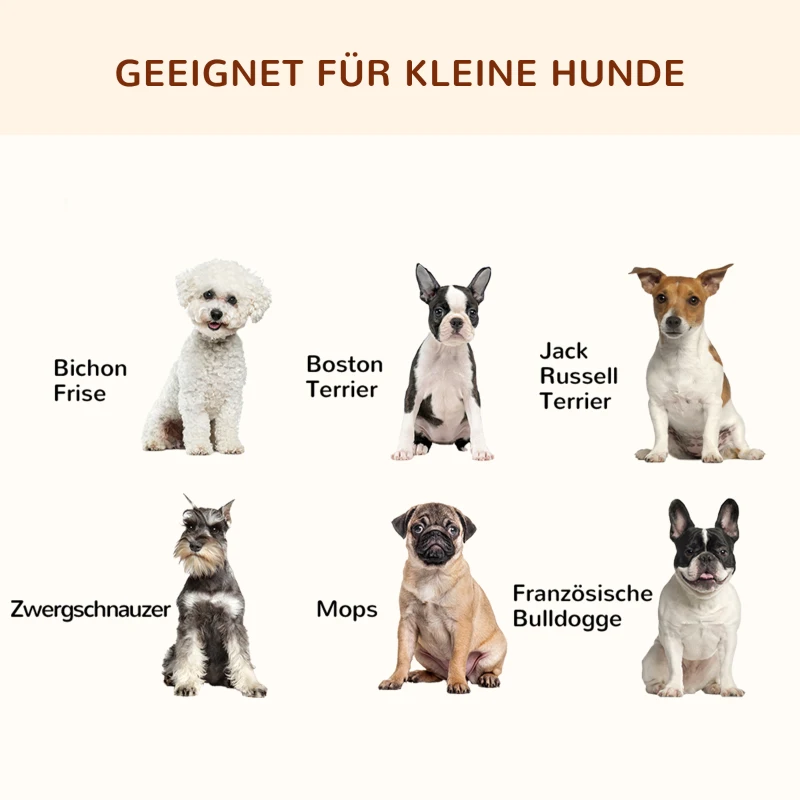 PawHut hondenmand met luifel, verhoogde hondenmand, hondenmand met dak, ademend, grijs, 76 x 61 x 76 cm