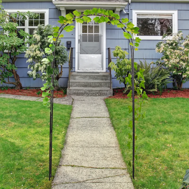 Pergola łukowa kratka brama ogród odporna na warunki atmosferyczne wys. 230 cm metal