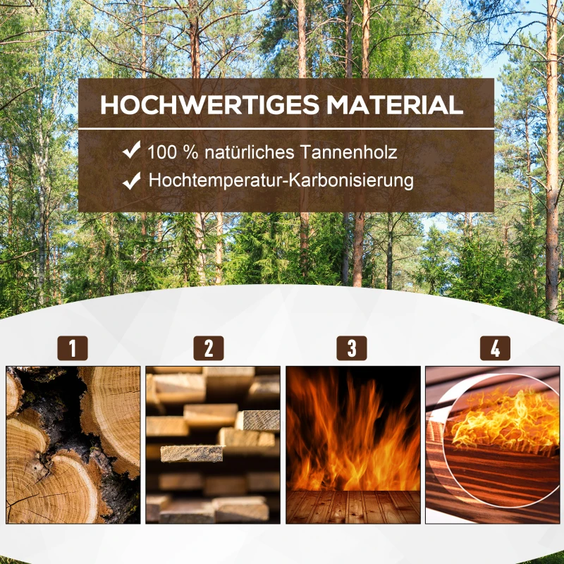 Outsunny podwyższona grządka skrzynka na rośliny grządka na zioła klomb rabatka drewno