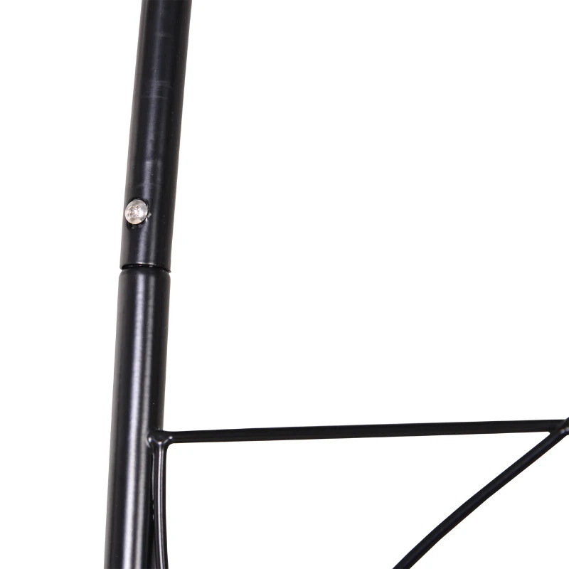 Outsunny tuinboog, rankraster, plantenboog, trellis, tuin, gewelfd dak, metaal, zwart 114 x 30 x 230 cm