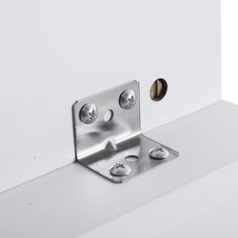 HOMCOM kinderkaptafel met spiegel, make-up tafel, bureau, kaptafel, 2 lades, massief hout wit 69 x 49 x 136 cm