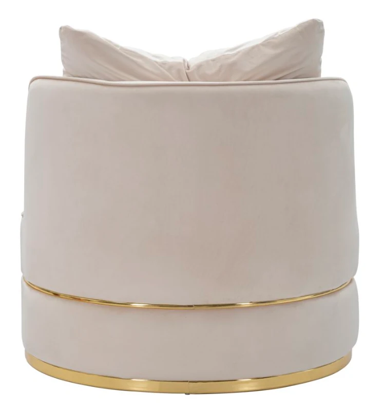 Poltrona Paris Space Crema/Gold cm Ø 84X72