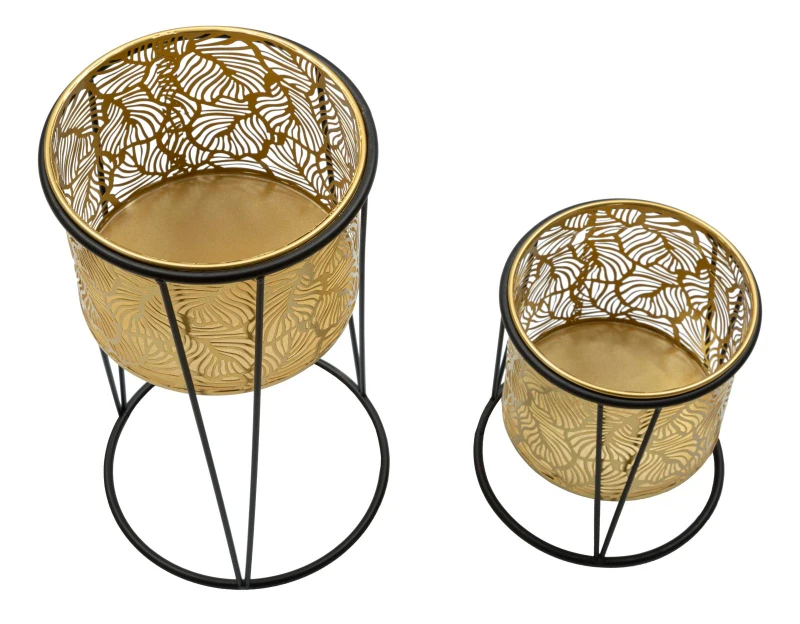 Portavasi Leavy Coppia -A- cm Ø 21X40-19X22