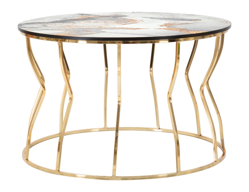 Tavolo Da Caffe' Abstract Top -B- Top cm Ø 70X43,5