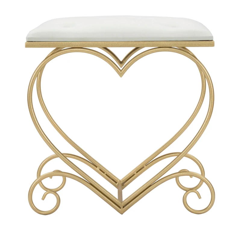 Sgabello Heart Crema cm 50X37,5X51,5