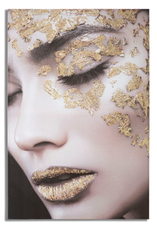 Stampa Su Tela Beautiful Lady Face cm 80X3,8X120