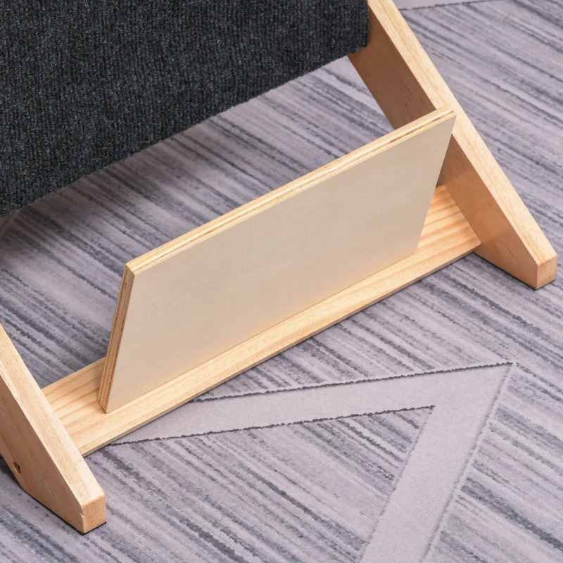 PawHut Dog Steps Pet Stairs 2 In 1 Convertible Dog Ramp Portable Foldable 3 Steps Cat Ladder for Bed Couch Car 60 x 47 x 50 cm