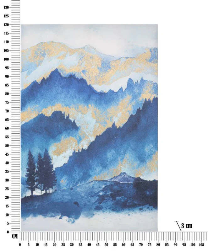 Stampa Dipinta Mountain Tree cm 80X3X120