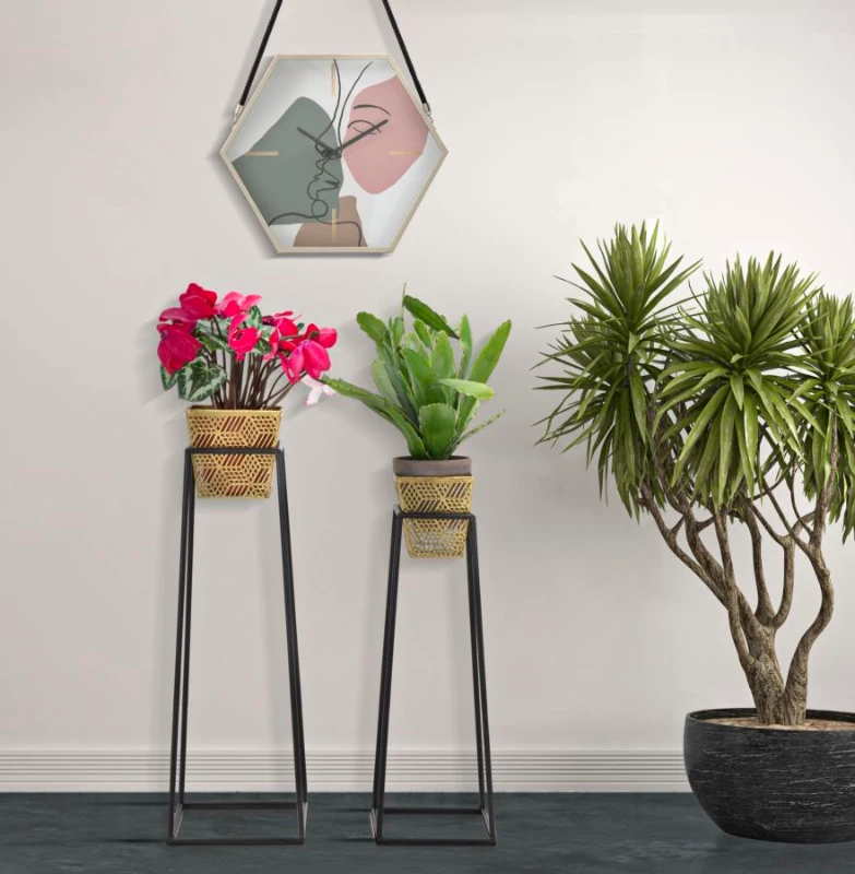 Portavasi Square Coppia cm Ø 23X70-20X60