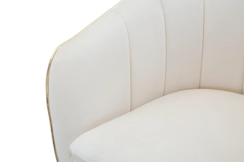 Poltrona Paris Crema/Gold cm 62X58X78