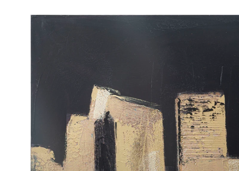 Dipinto Su Tela Golden City cm 150X3,8X70