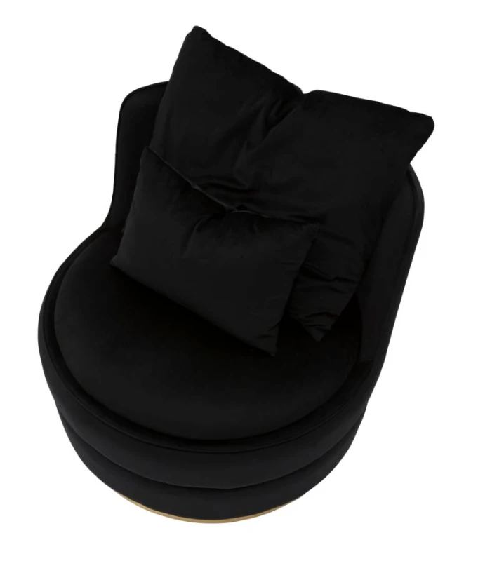 Poltrona Paris Space Nero/Gold cm Ø 84X72