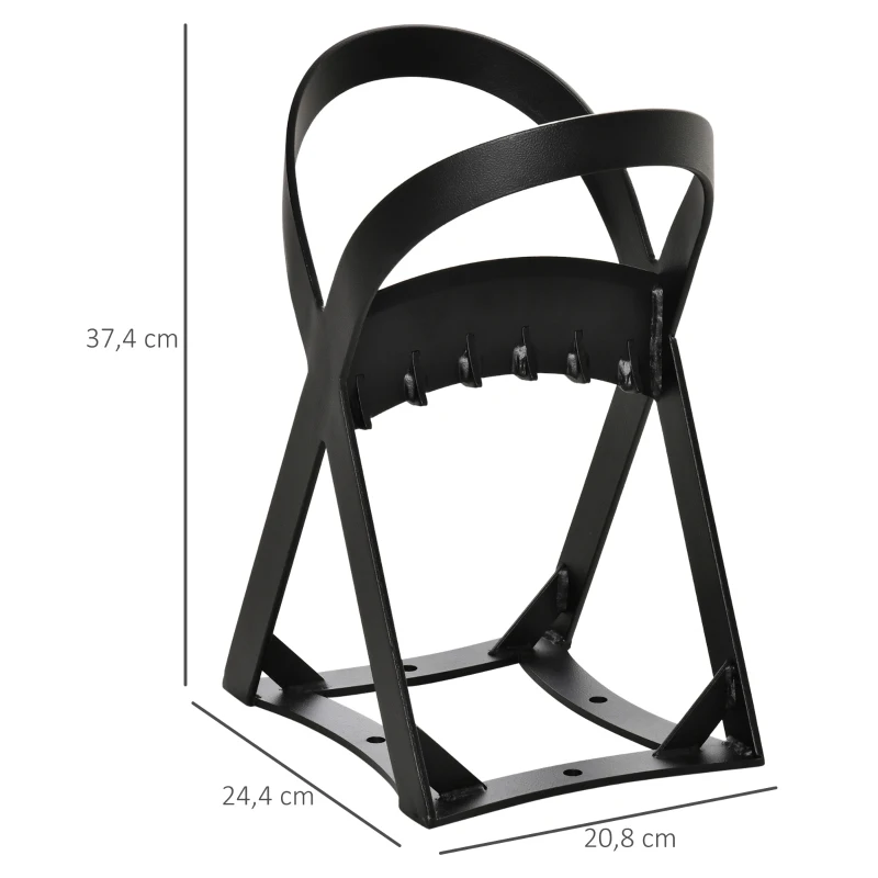 Outsunny Manual Wood Splitter made of Carbon Steel Firewood Splitter, Quick Firewood Splitting Tool Easy to Use for Camping Outdoor Black 24.4 x 20.8 x 37.4 cm