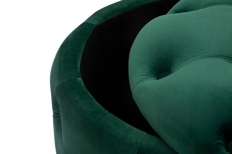 Pouf Contenitore Rich Verde cm Ø 55X42