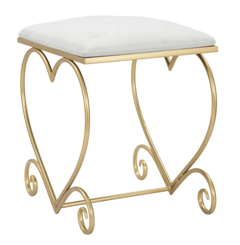 Sgabello Heart Crema cm 50X37,5X51,5
