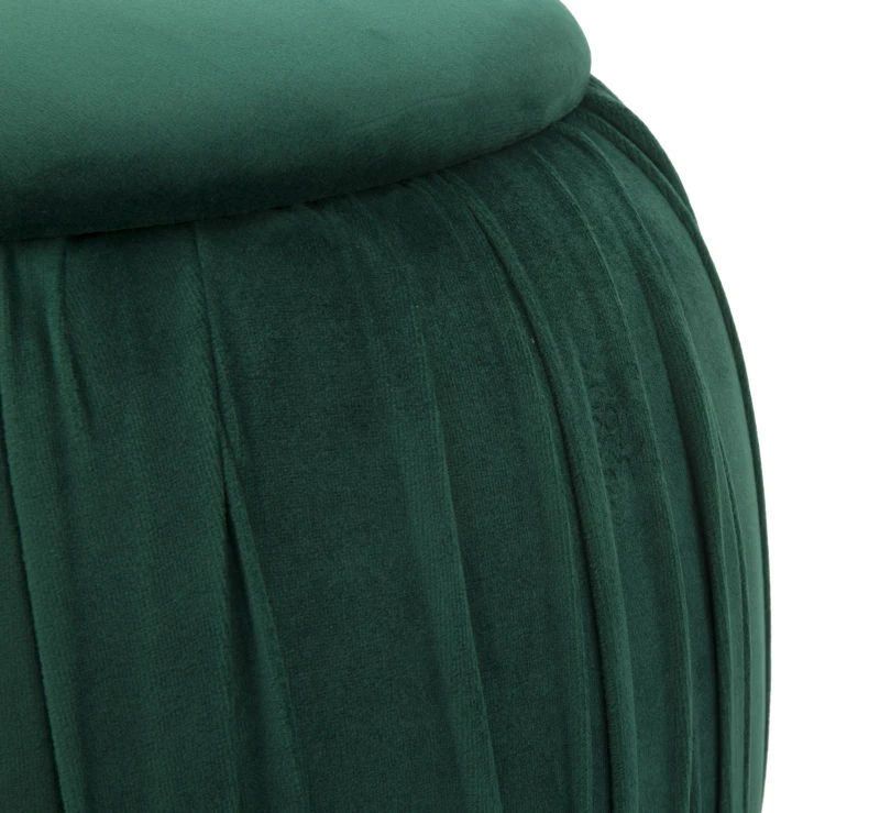 Pouf Contenitore Paris Verde cm Ø 41X41