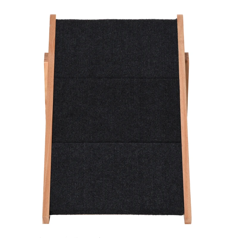 PawHut Dog Steps Pet Stairs 2 In 1 Convertible Dog Ramp Portable Foldable 3 Steps Cat Ladder for Bed Couch Car 60 x 47 x 50 cm