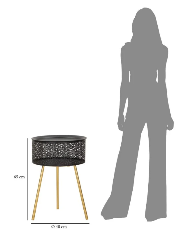 Tavolinetto Blacky cm Ø 40X65
