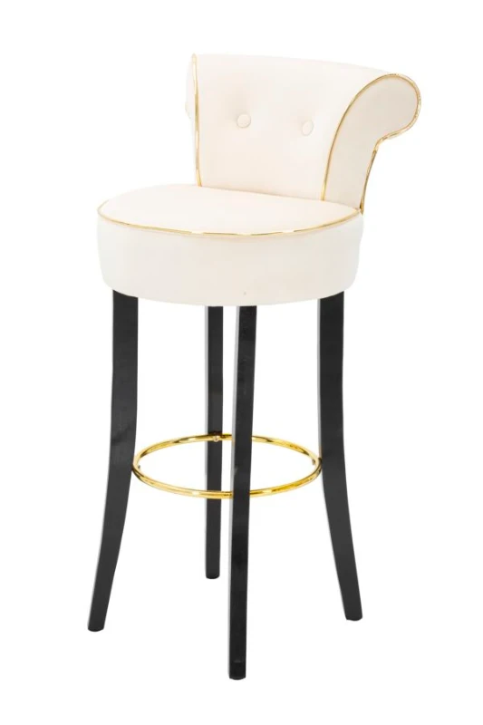 Sgabello Bar Luxy Crema cm 46X48X96