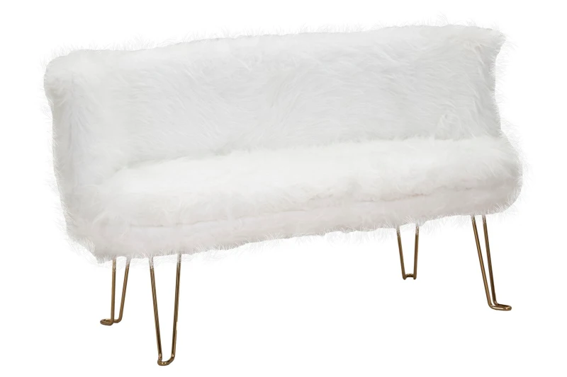 Divanetto Hacil Bianco cm 134X54X77