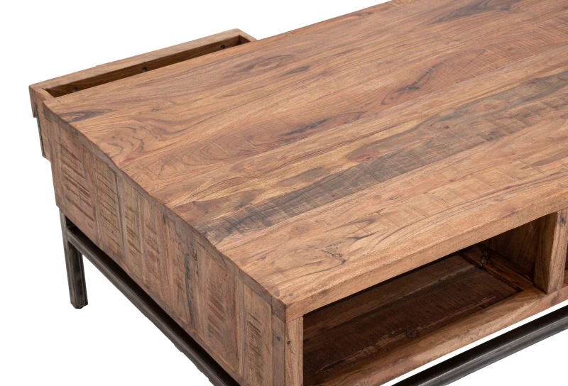 Tavolo Da Caffe'  Yellowstone cm 118X70X40 (Legno Di Acacia Nilotica)