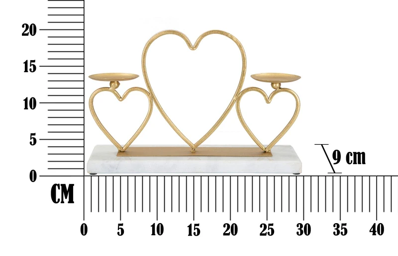 Portacandele Hearts cm cm 30X9X20