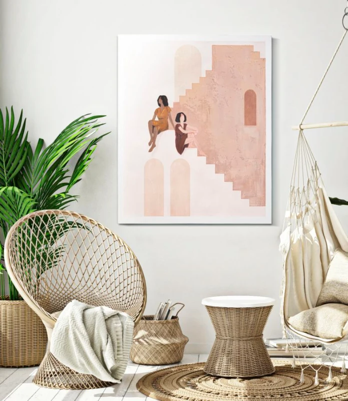 Dipinto Su Tela Lady -B- cm 80X3,7X100