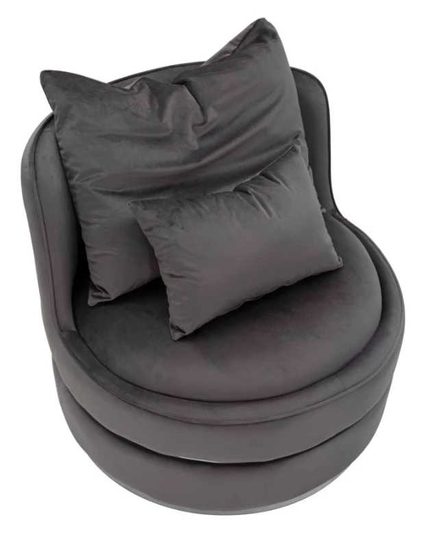 Poltrona Paris Space Grigio/Silver cm Ø 84X72