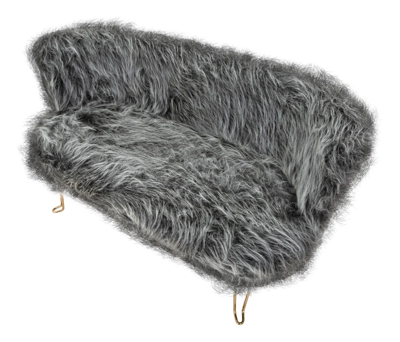 Divanetto Hacil Grigio cm 134X54X77