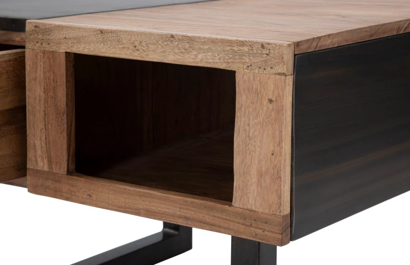 Tavolo Da Caffe' Quadrato Mumbai cm 60X60X43 (Legno Di Acacia Nilotica)