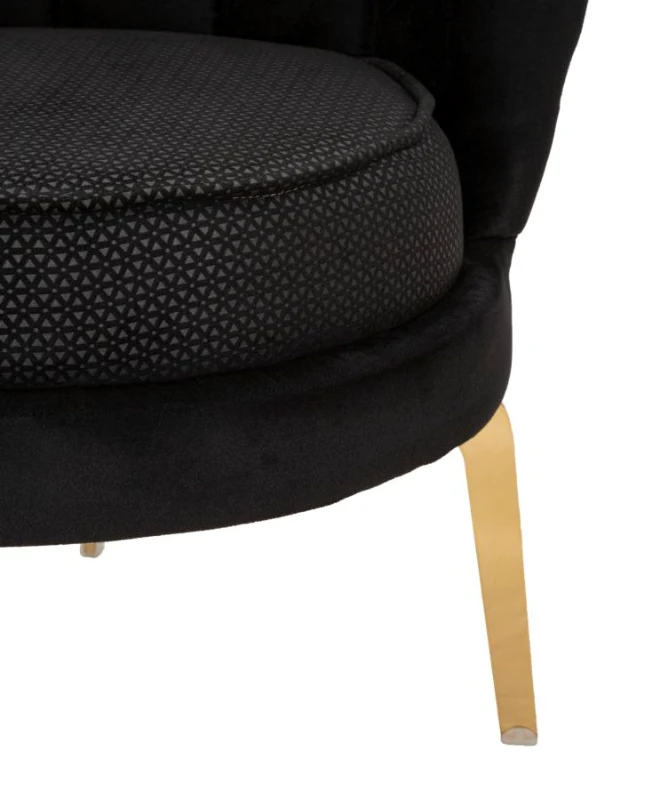 Poltrona Vienna Plus Nera cm 83X76X78