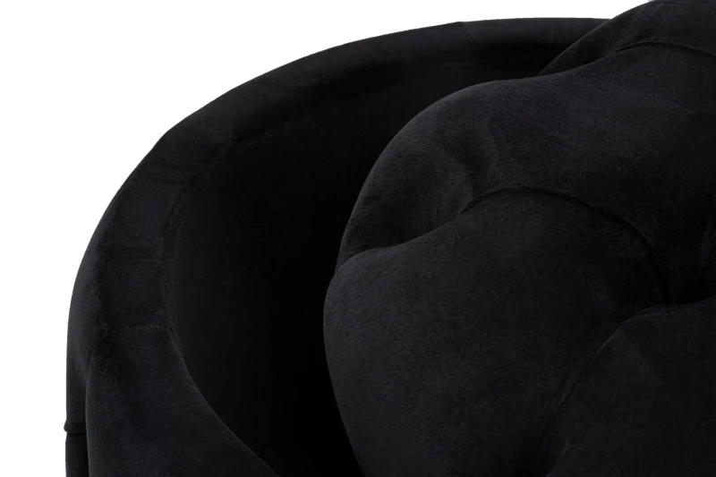 Pouf Contenitore Rich Nero cm Ø 55X42