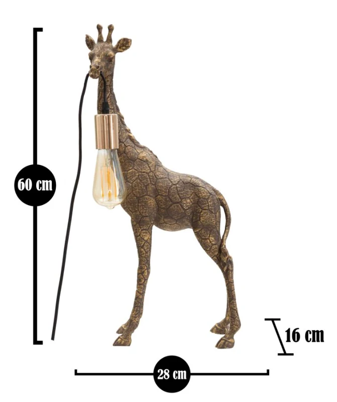 Lampada Da Tavolo Giraffa cm 28X16X60