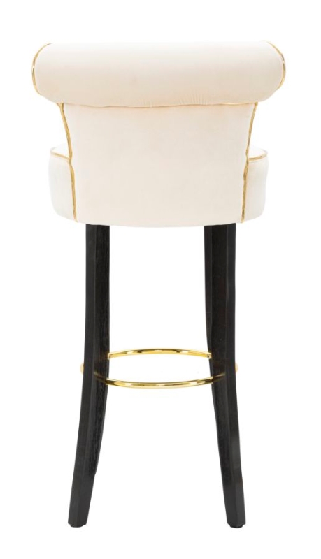 Sgabello Bar Luxy Crema cm 46X48X96