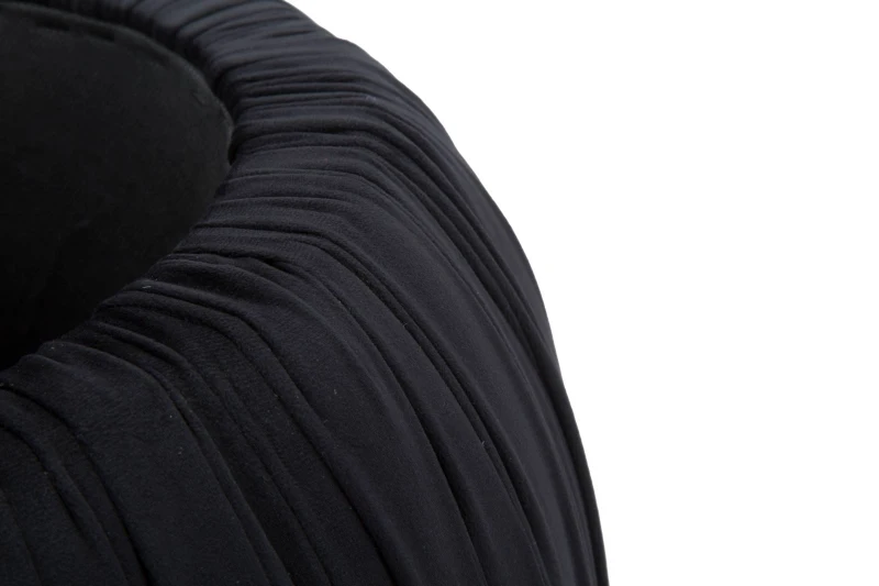 Pouf Contenitore Paris Nero cm Ø 41X41