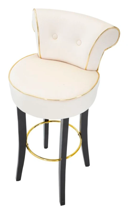 Sgabello Bar Luxy Crema cm 46X48X96