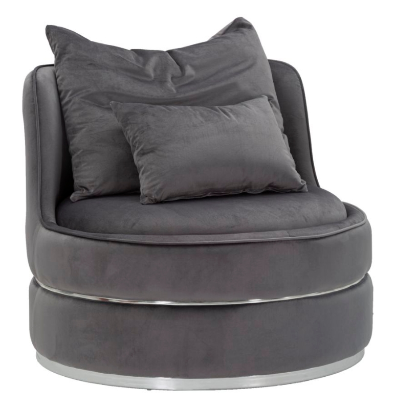 Poltrona Paris Space Grigio/Silver cm Ø 84X72