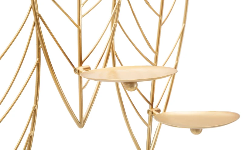 Portacandele Leaf Da Muro cm 66X14X56