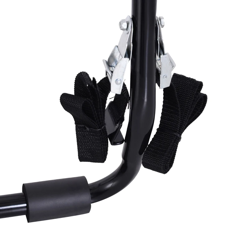 HOMCOM Foldable 3 Bike Carrier Car Back Mount Bicycle Rack Trunk SUV Universal Straps