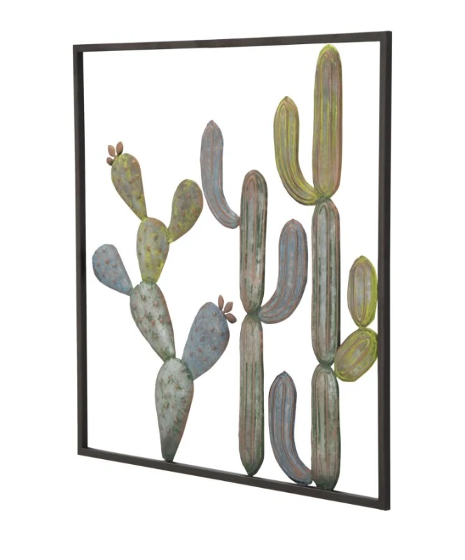 Pannello In Ferro Cactus-Frame -C- cm 50X1,3X50