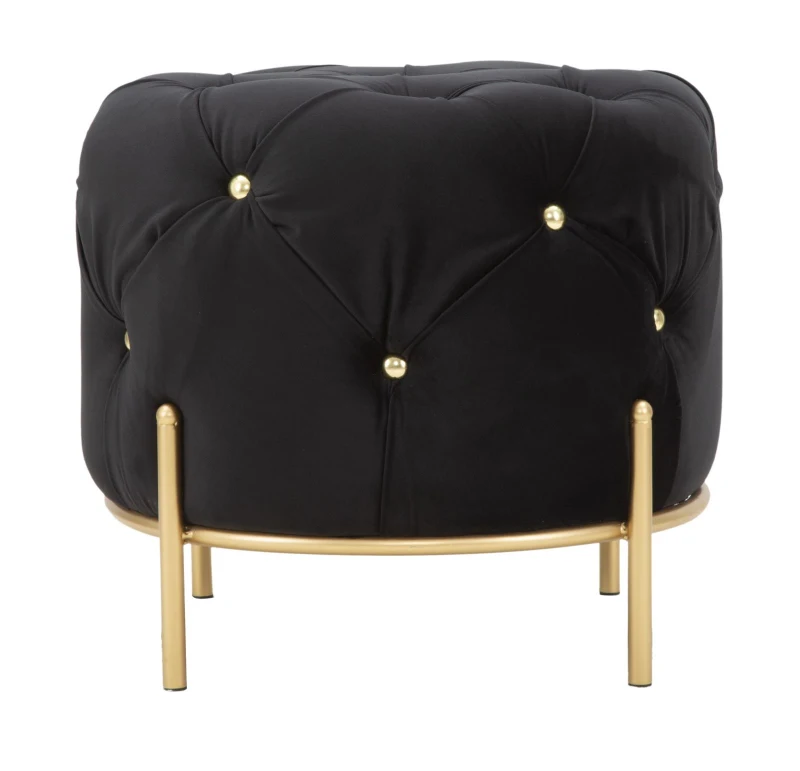 Pouf Diamond Glam Nero cm Ø 45X40