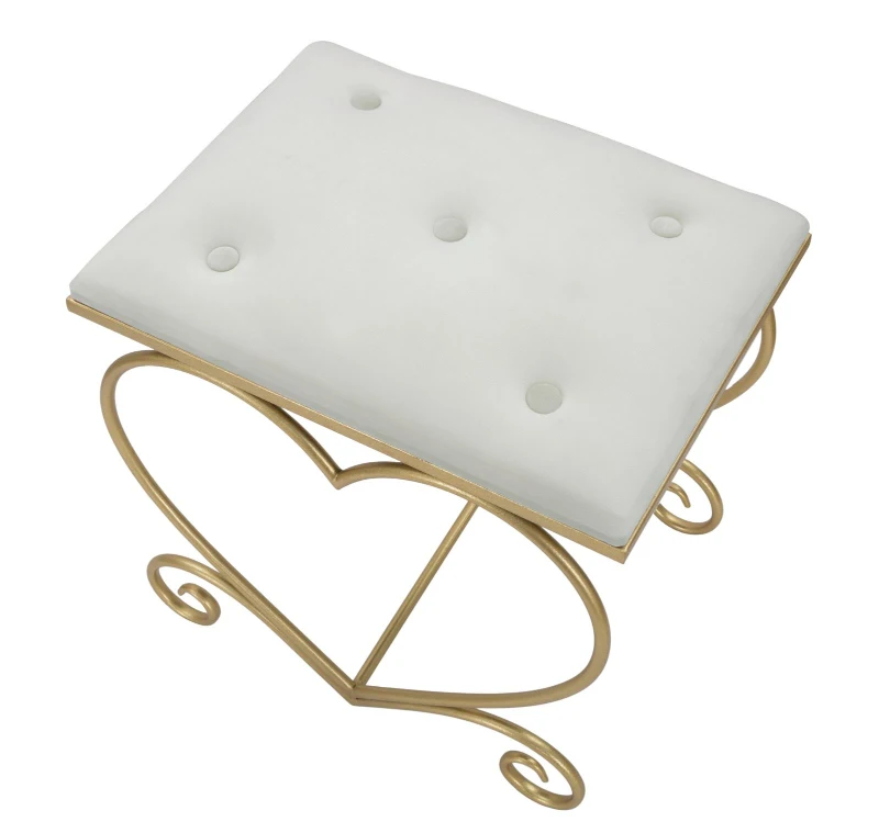 Sgabello Heart Crema cm 50X37,5X51,5
