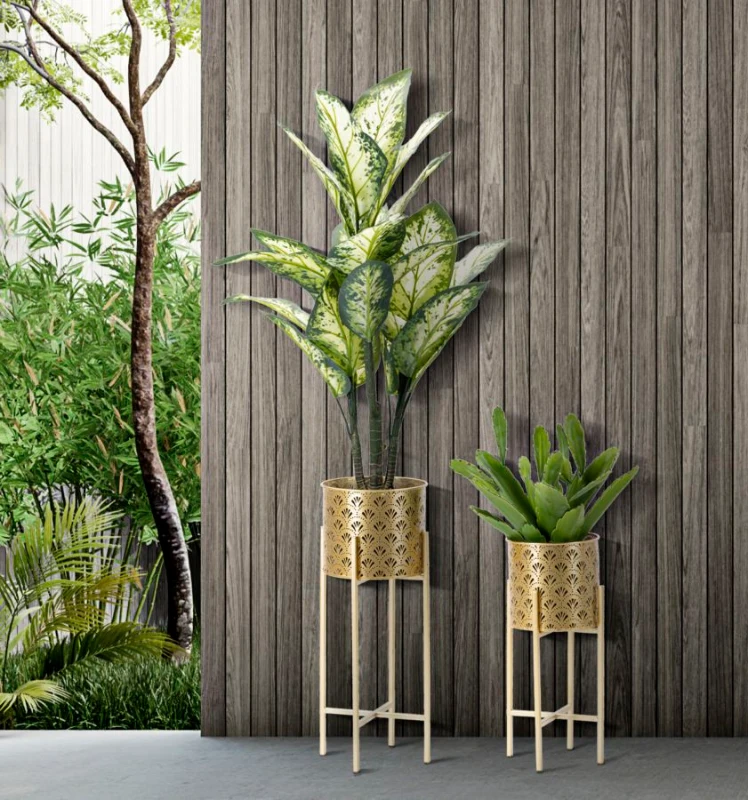 Portavasi Golvy Stand Coppia -B- cm Ø 21X52-19X42