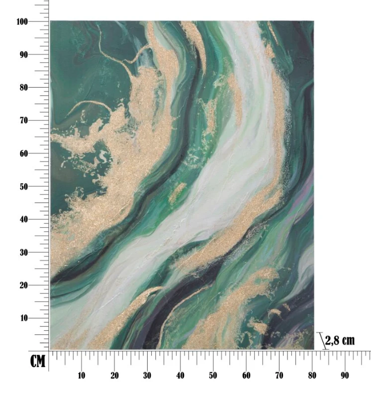 Dipinto Su Tela Greenery cm 80X2,8X100