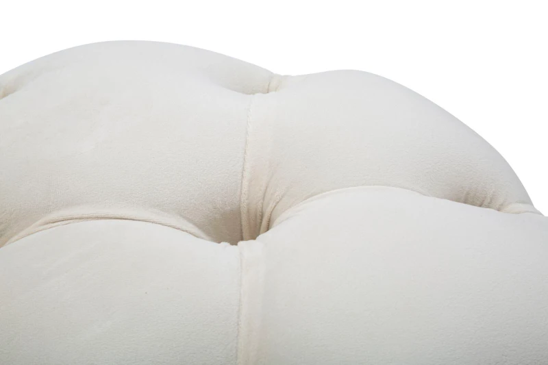 Pouf Contenitore Rich Crema cm Ø 55X42