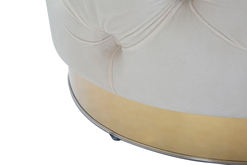 Pouf Contenitore Rich Crema cm Ø 55X42