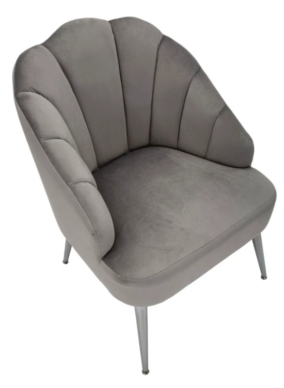 Poltrona Shell Grigia cm 65X69X84