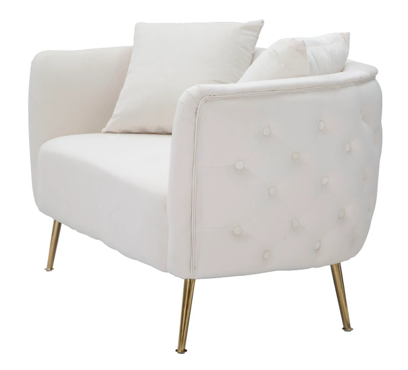 Divanetto Bucarest Crema cm 127X74X73